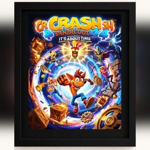 A.I. 80s, 90s & 2000s Nostalgia Game Art Print 8x10 in Glass Front Frame